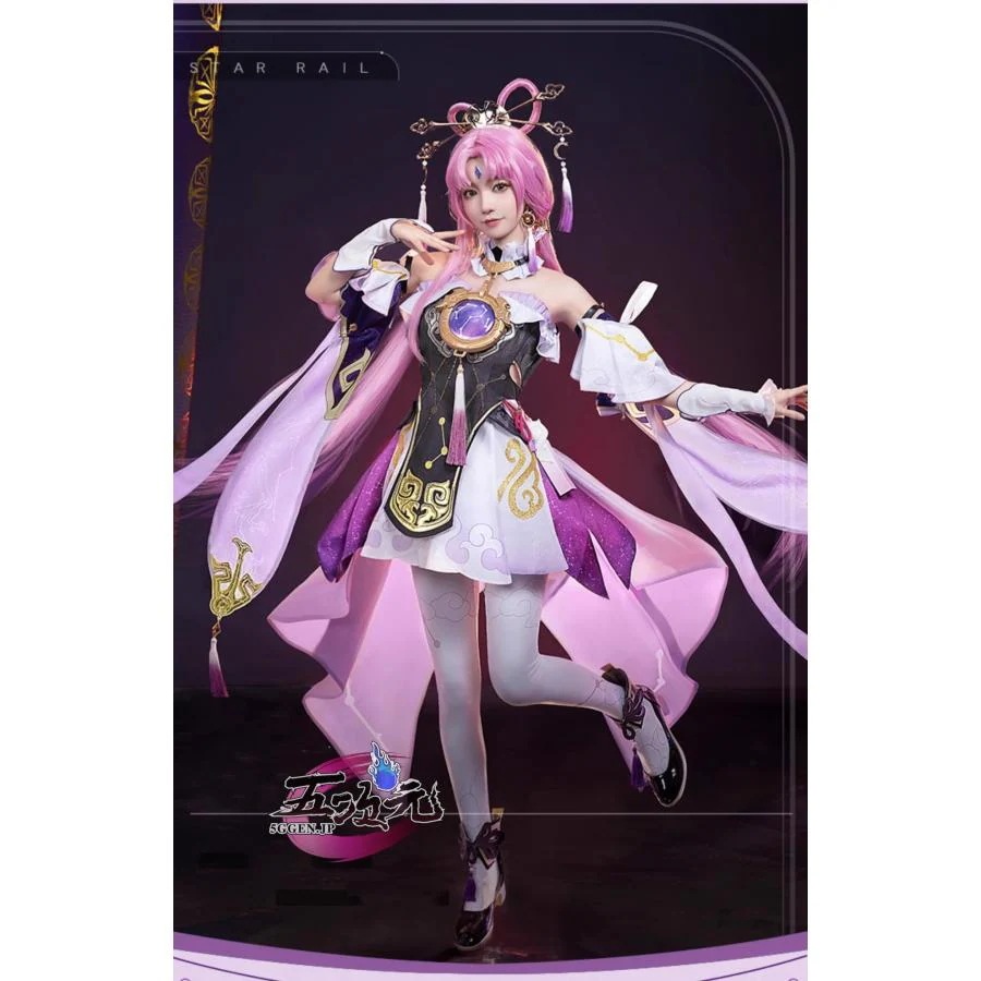 即納あり 【大人気N0.1】　崩壊スターレイル　コスプレ　崩スタ　符玄　ふげん　衣装　ins大人気 ウィッグ　靴　追加 可能