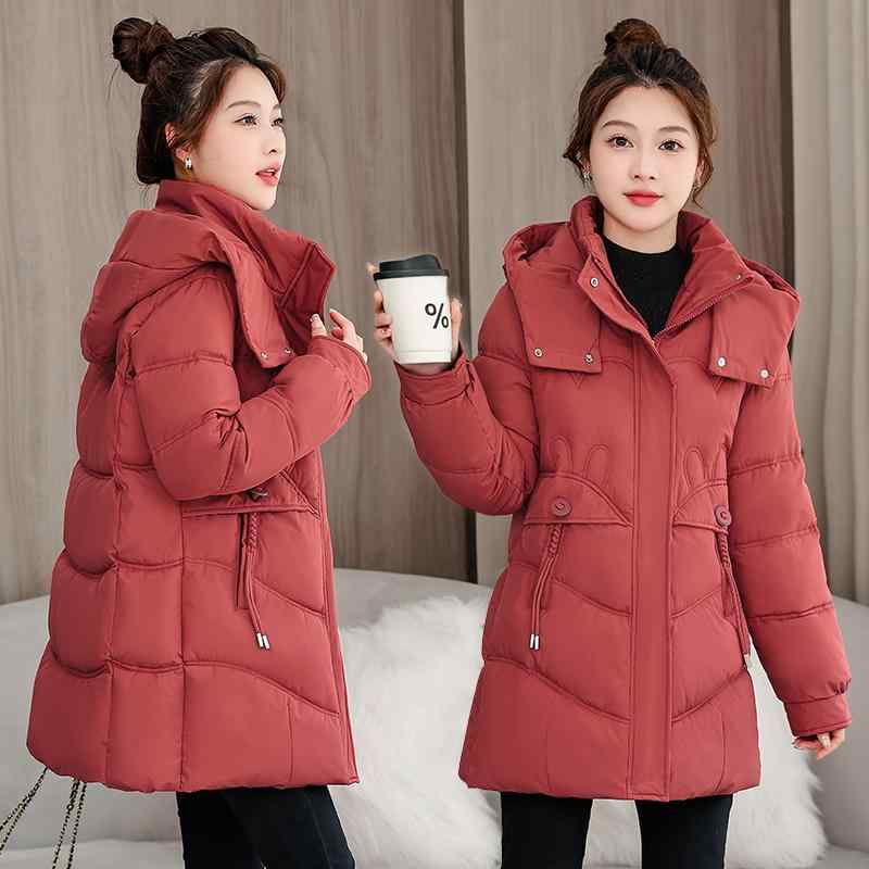 秋服 レディース ファッション オシャレ カワイイ シンプル 大人カワイイ 大きいサイズ 服 オシャレ カワイイ シンプル 大人カワイイ ダウン ジャケット 冬 ミドル丈 スリム 暖かい 綿