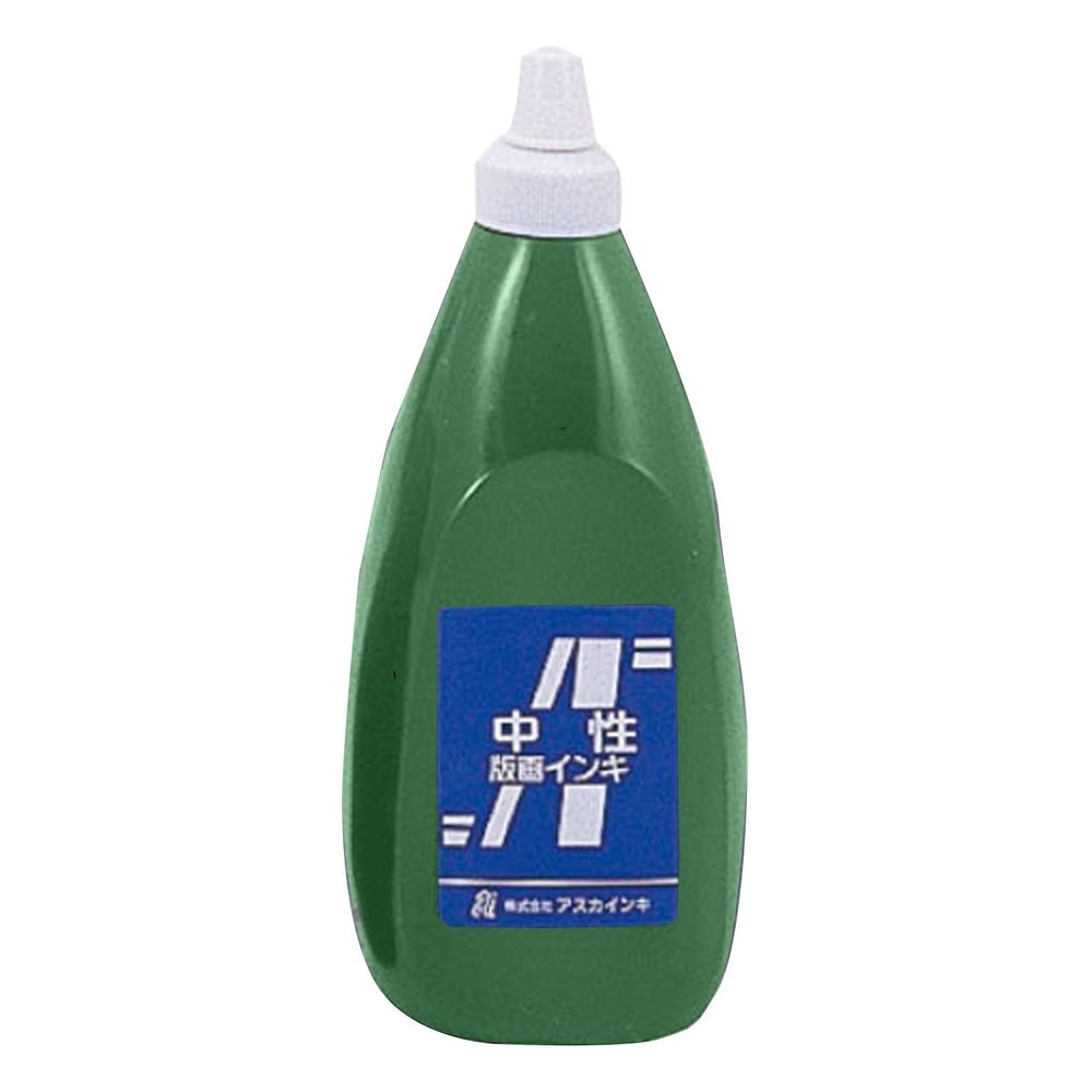 （まとめ買い）青箱/アスカ版画インキ 中性 800cc緑（草） 20914 [x3セット]