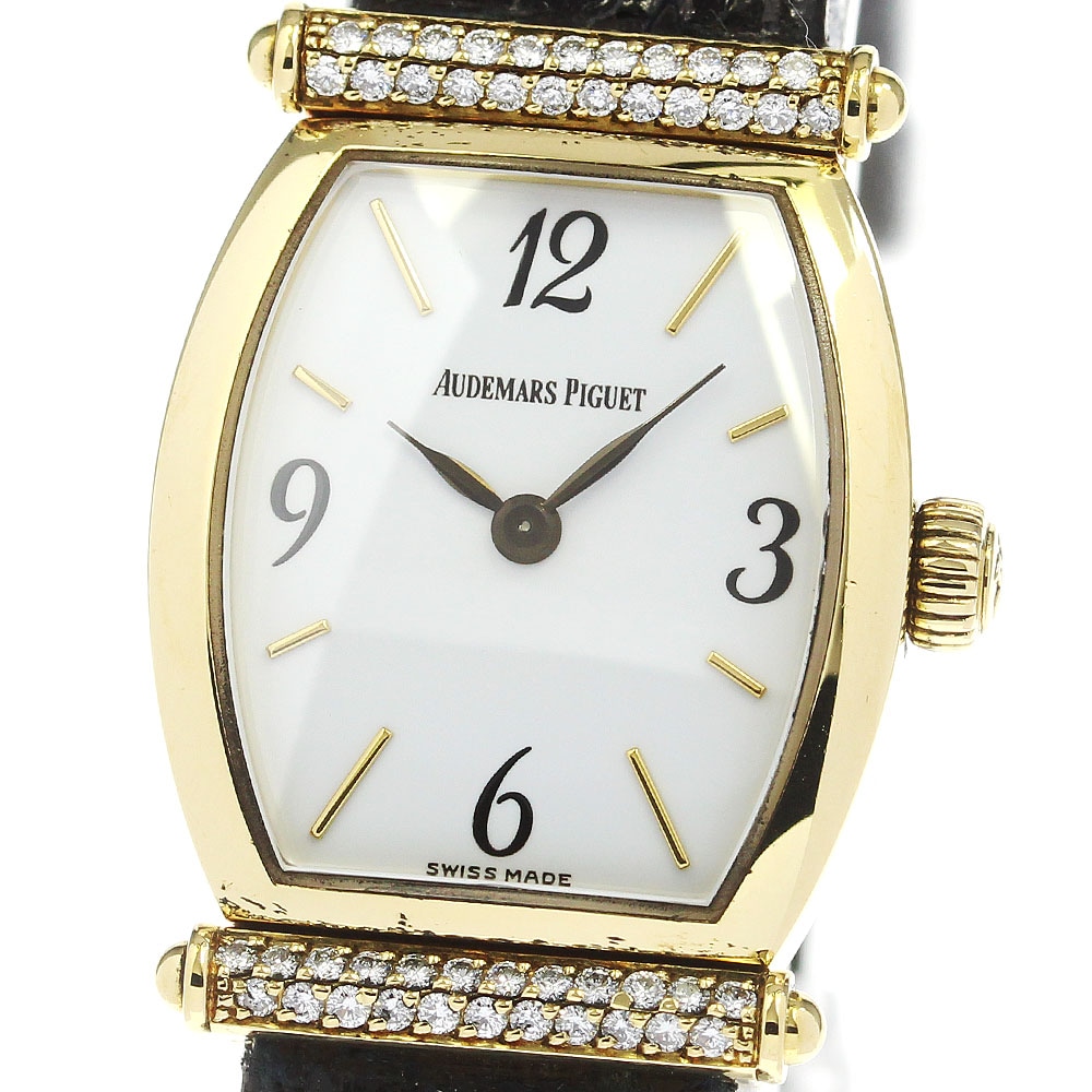 オーデマ・ピゲ AUDEMARS PIGUET カーネギー K18YG ダイヤベゼル クォーツ レディース _813254【中古】