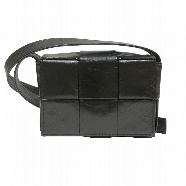 ボッテガ・ヴェネタ マキシイントレチャート キャンディカセット ミニ ショルダーバッグ 【中古】