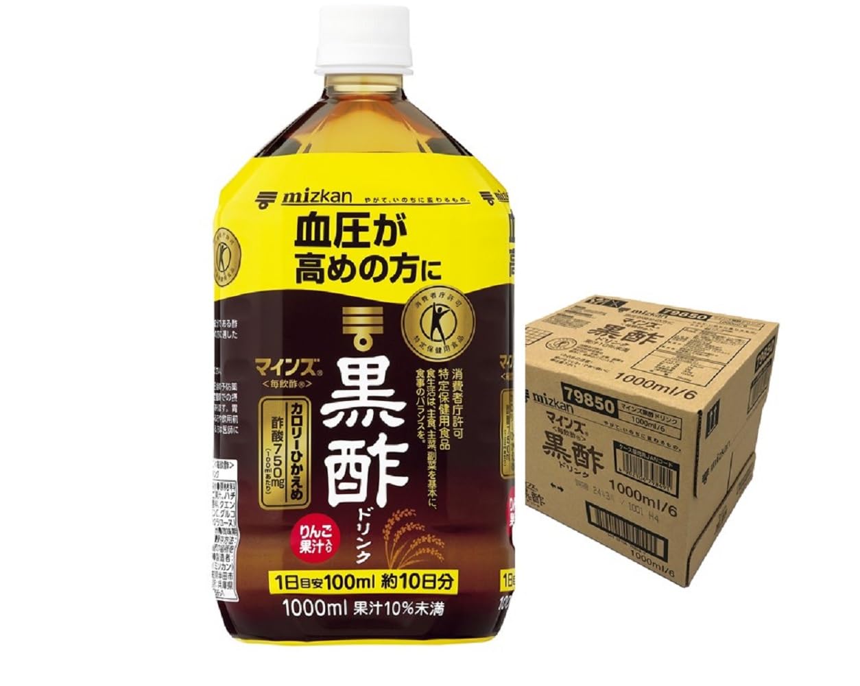 ミツカン マインズ(毎飲酢)黒酢ドリンク 1000ml×6本
