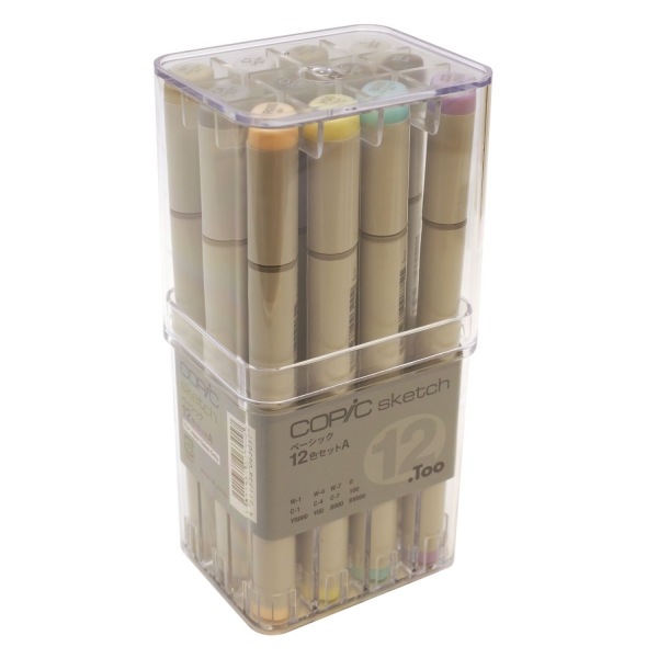 コピックスケッチ ベーシック 12色セット A イラスト カラーペン 12502079