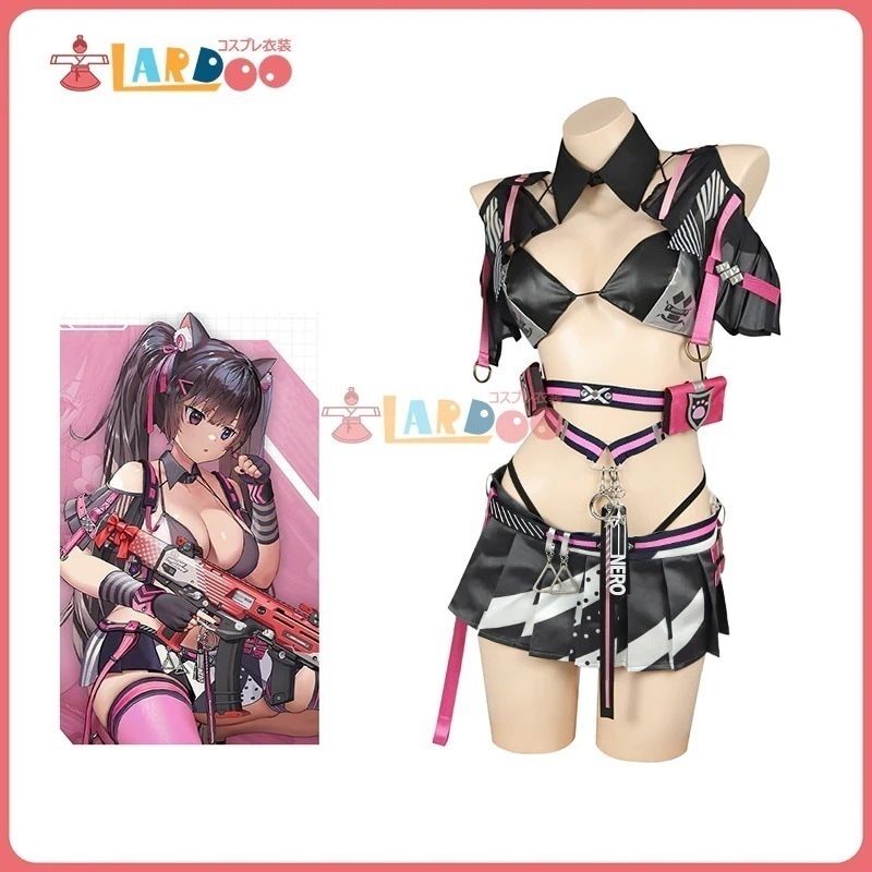 勝利：NIKKE ネロ-Nero コスプレ衣装 猫耳付き コスチューム コスプレ衣装 cosplay955