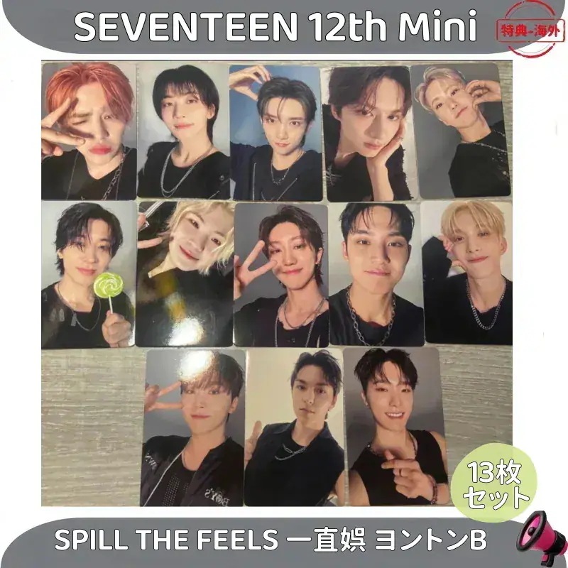 SEVENTEEN 12th Mini Album SPILL THE FEELS 一直娯 ヨントンＢ 13枚セット