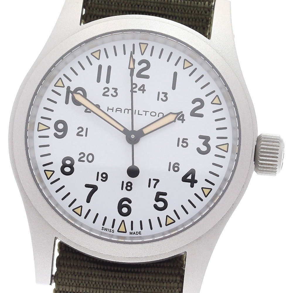 ハミルトン HAMILTON H694390 カーキ フィールド メカニカル 手巻き メンズ 極美品 _958447【中古】