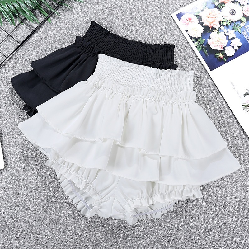 【1つ買うと10つ無料】バレエスタイルスカートホワイトウッド耳ケーキスカートスカートエラスティックウエストふわふわした傘スカート