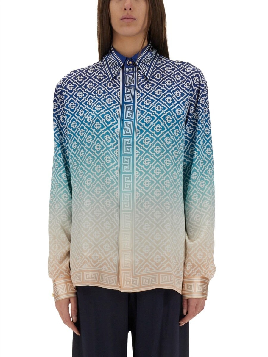 U-WPS25-SH-021_01BLUEGRADIENT 春夏2025 シャツ レディース ia