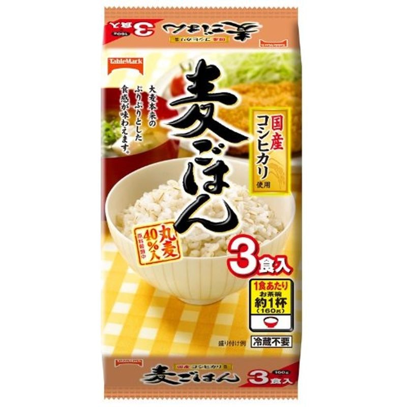 麦ごはん 国産コシヒカリ使用 3食 (160g×3個)×8個入 5,726円