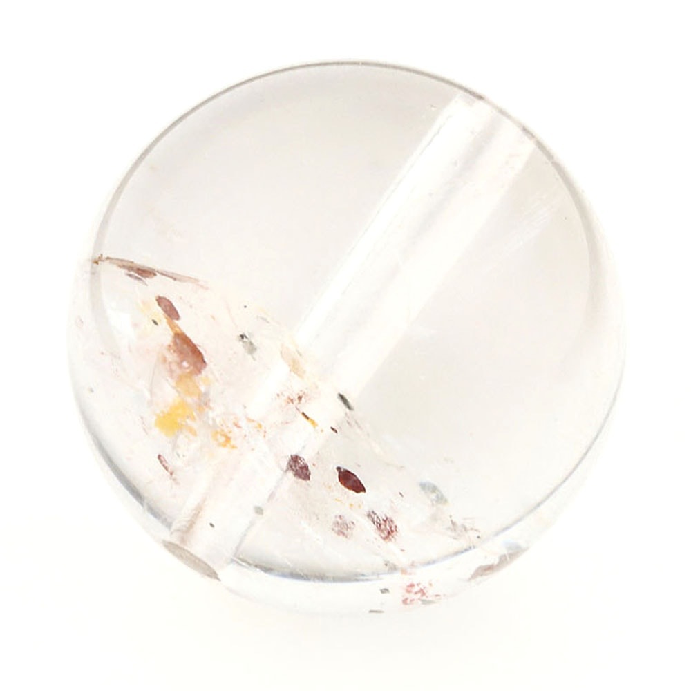 「1点もの 現品」 1粒売り 天然 オーラクォーツ ブラジル産 13mm パワーストーン バラ売り 天然石 パワーストーン ばら売り ビーズ 穴あき 1玉売り アクセサリー パー zz000123-a