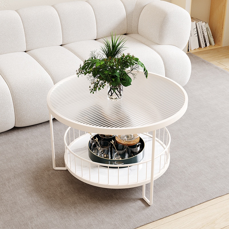 サイドテーブル コーヒーテーブル 丸 ラウンド 直径80 ガラス 収納 リビング ソファ 寝室 おしゃれ 北欧 モダン 白 黒 ホワイト ブラック