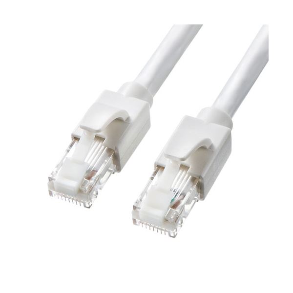 （まとめ） サンワサプライ カテゴリ6ALANケーブル KB-T6ATS-005W (×5セット)