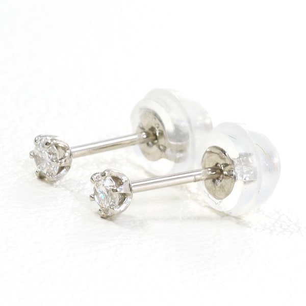 PT900 プラチナ ピアス ダイヤ 0.05 ×2 総重量約0.3g ジュエリー 中古