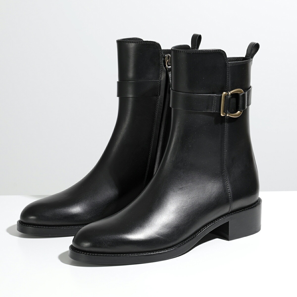 SARTORE サルトル ショートブーツ SR4602 レディース レザー バックル ベルト シューズ 靴 NERO