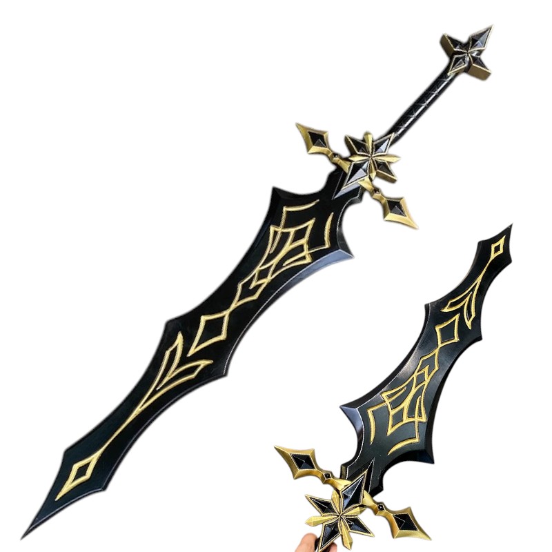 Monenjoy 原神 ファデュイの執行官 魔神 隊長(カピターノ)　片手剣 長刀 コスプレ道具　武器　レプリカ　記念祭　イベント　ハロウィン　PU製造　105cm