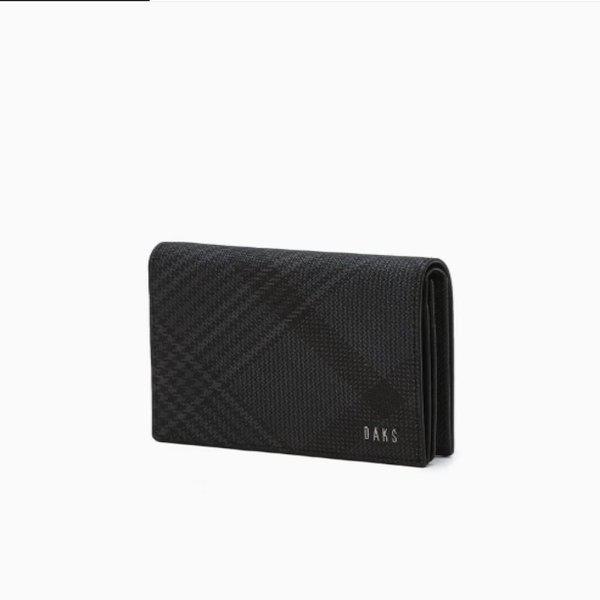 AK Bundang Branch Edinburgh PVC Check Black Card Wallet DBHO4FE41BK