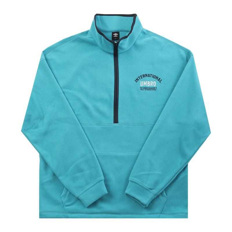 共用プラスフリースレタリングハーフジップアップ UQ423CFSN1 ABL