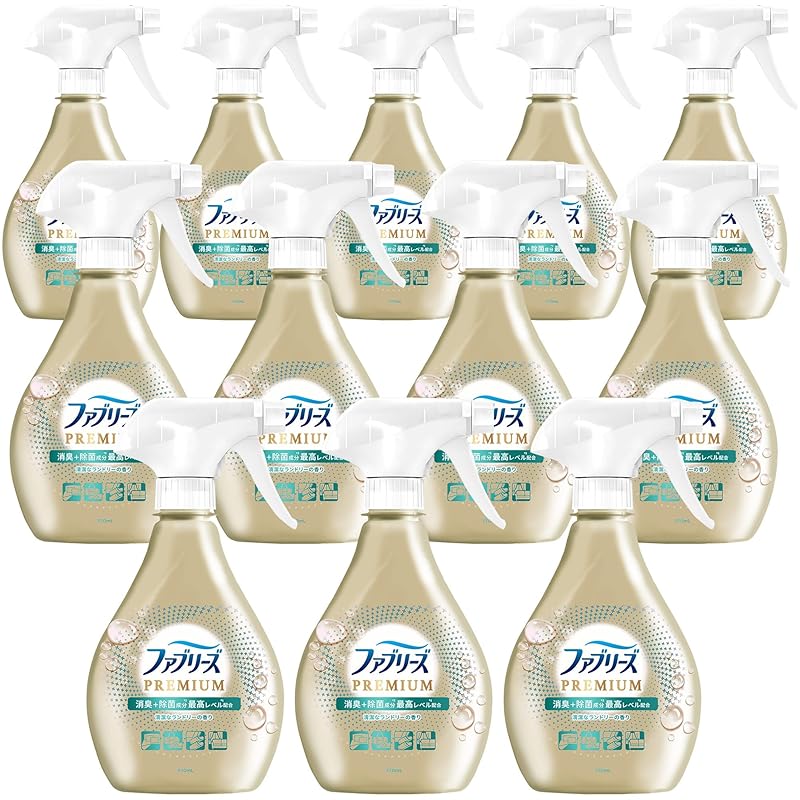 ファブリーズ 消臭スプレー PREMIUM 消臭＋除菌成分最高レベル配合 衣類・布製品用消臭剤 清潔なランドリーの香り 本体 370mL×12本 [ケース品] 7,818円