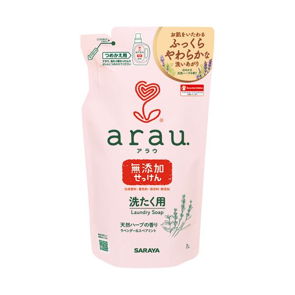 （まとめ） サラヤアラウ.洗たく用せっけん 詰替 1L 1パック [x10セット]