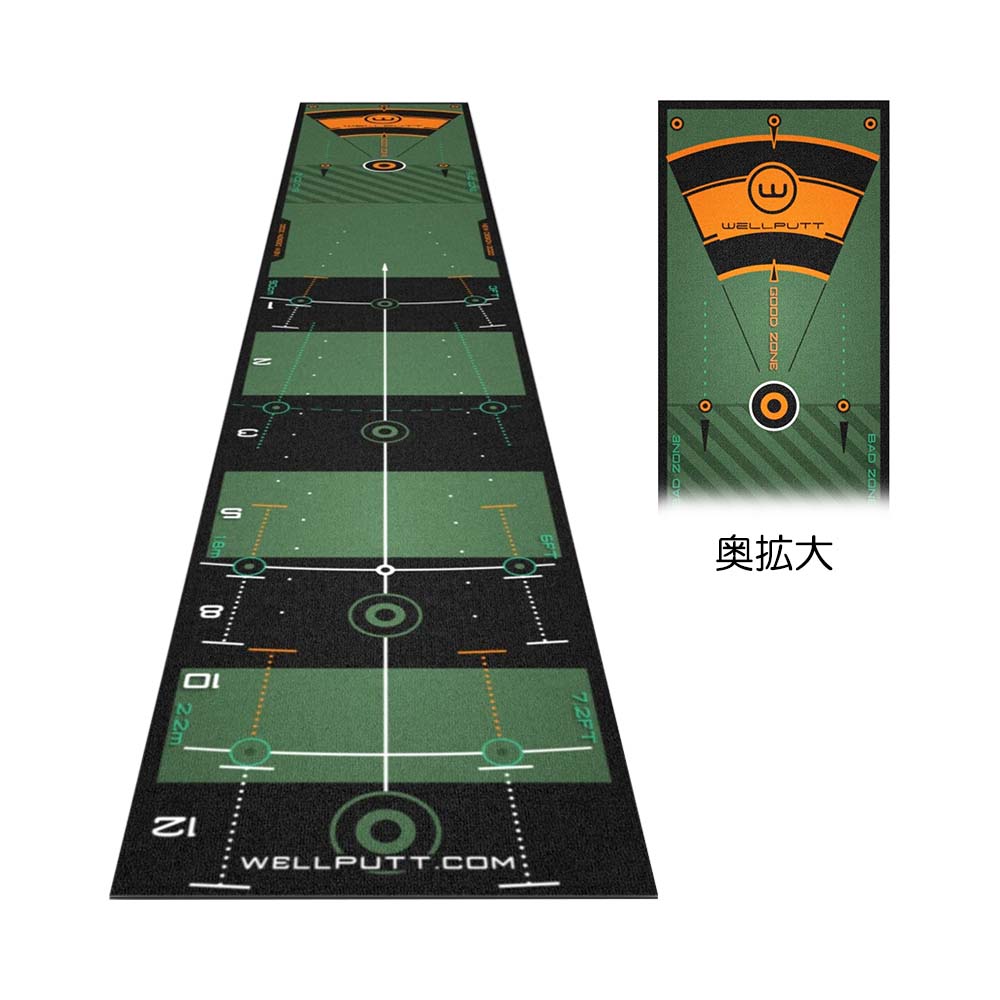 Wellputt（ウェルパット） マット 3m グリーン 2023『練習器具』