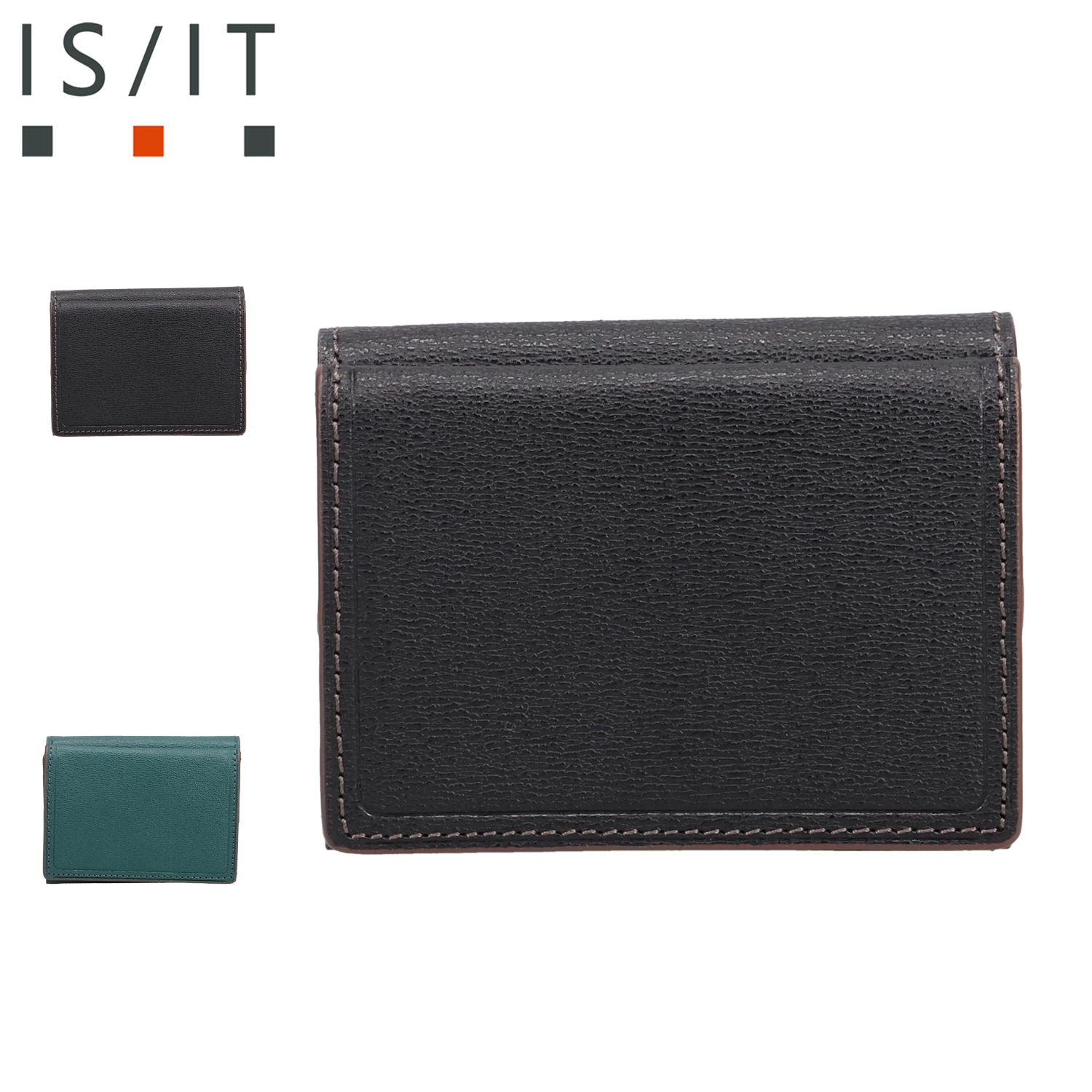 ウエストII 財布 三つ折り財布 ミニ財布 メンズ レディース 牛革 本革 軽量 コンパクト ブラック グリーン 黒 982611