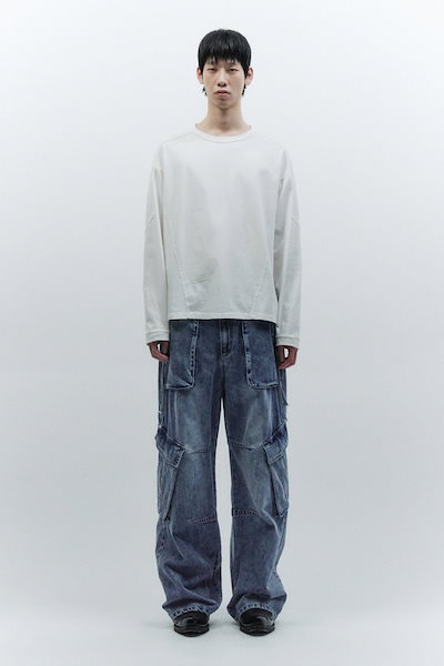 最終価格【INSILENCE】OBJECT CARGO DENIM PANTS INSILENCE】 OBJECT CARGO DENIM メンズファッションアイテム