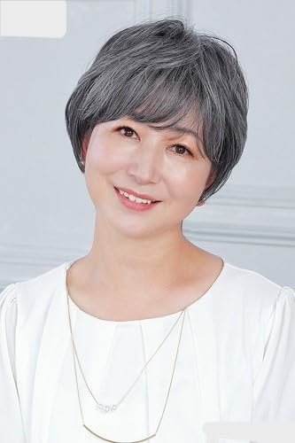 プリシラ 帽子ウィッグリラックスショート 耐熱 ダークグレイヘア BO-01-TDGH