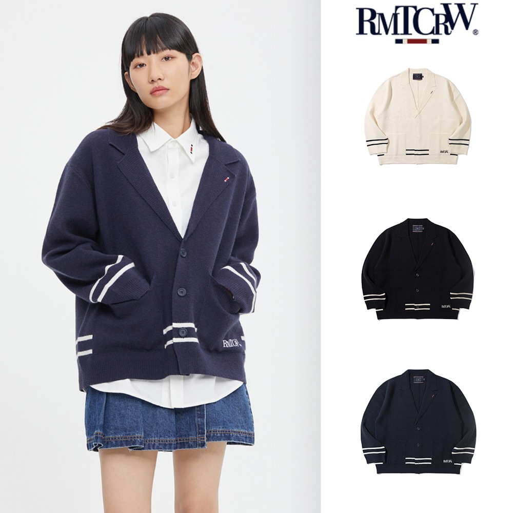 【ROMANTIC CROWN】NOTCHED LAPEL KNIT BLAZER