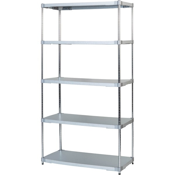 アイ・エル・シー GGS5-4690 燕三条製 PROFACE ガルバリウムソリッドシェルフ5段 460×900×1800 クロムメッキポール メーカー直送