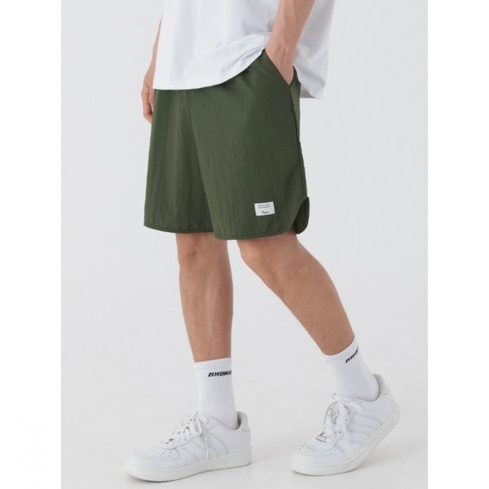 [Pianer] ナイロンステッチスプリットショーツ（カーキ）