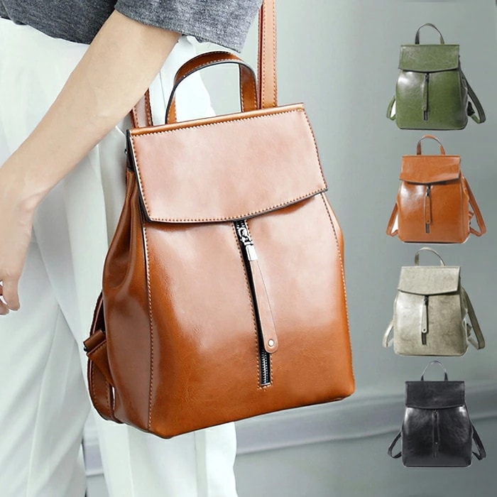 本革 リュック レディース 大容量 レザー バックパック リュックサック 通学 女子 ビジネス 内ポケット おしゃれ かわいい 軽量 マザーズバッグ マザーズリュック 旅行 ギフト シンプル オールシ