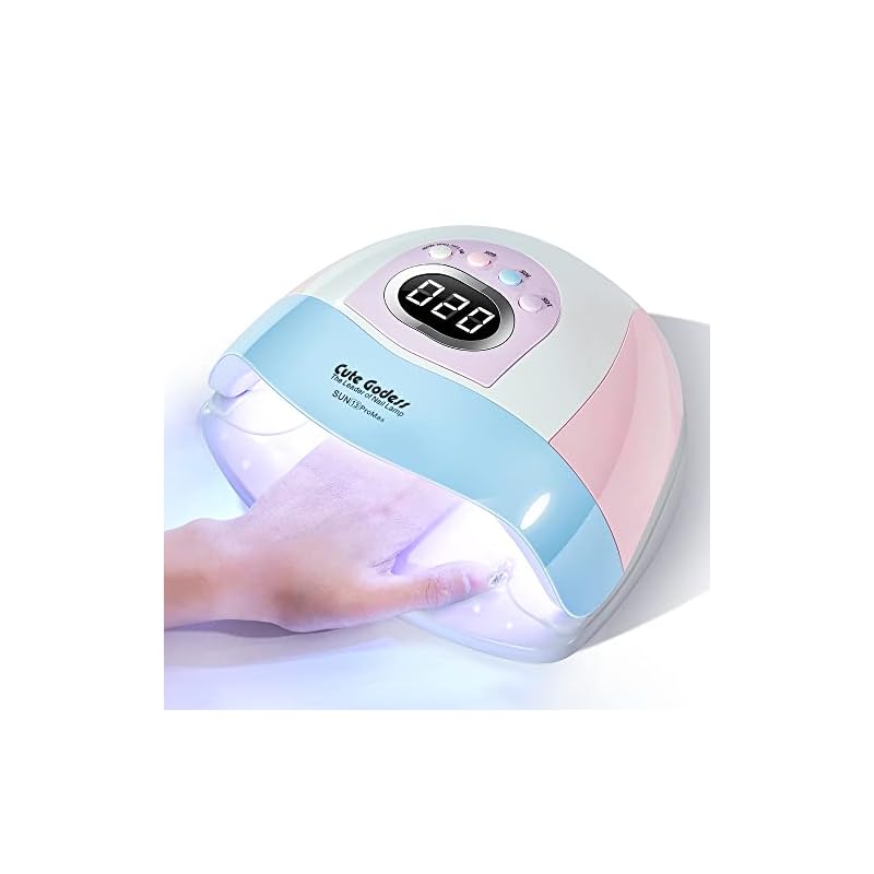 UV LED ネイルドライヤー 220W 45LEDs 2倍の効率 uvライト レジン用 ジェルネイル ライト 硬化用 ライト タイマー設定 自動センサー 全ジェル対応 取扱説明書付