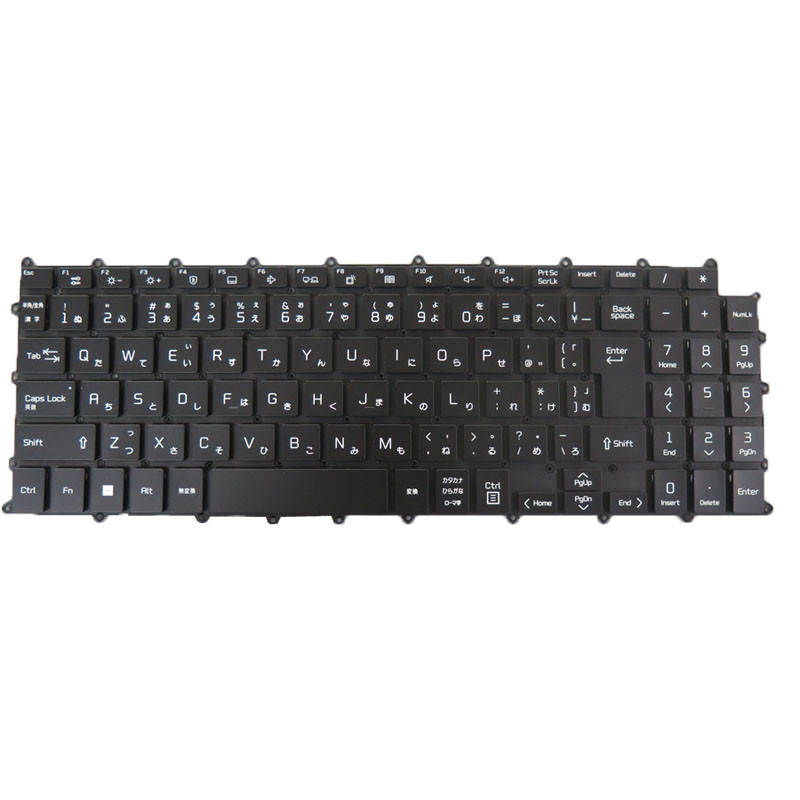 バックライト付き ノートパソコンキーボード互換 LG 16T90Q 16T90Q-K 16T90Q-K.ADG9U1 ADS8U1 16T90Q-K.ADB8U1 日本語 黒 フレームなし