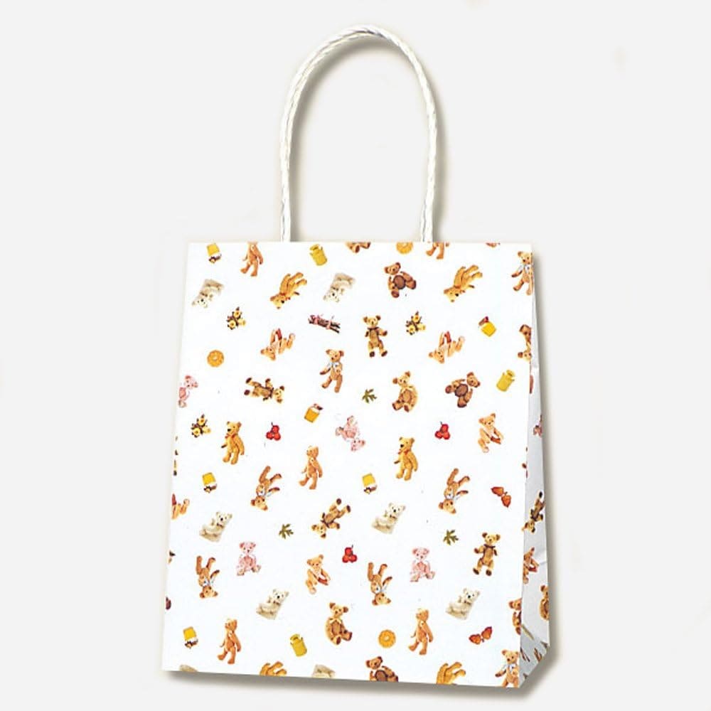 （まとめ買い）シモジマ HEIKO 手提げ紙袋 Pスムースバッグ 22-12 プチベア 25枚 幅220xマチ120x高265mm 003154204 [x3セット] 7,287円