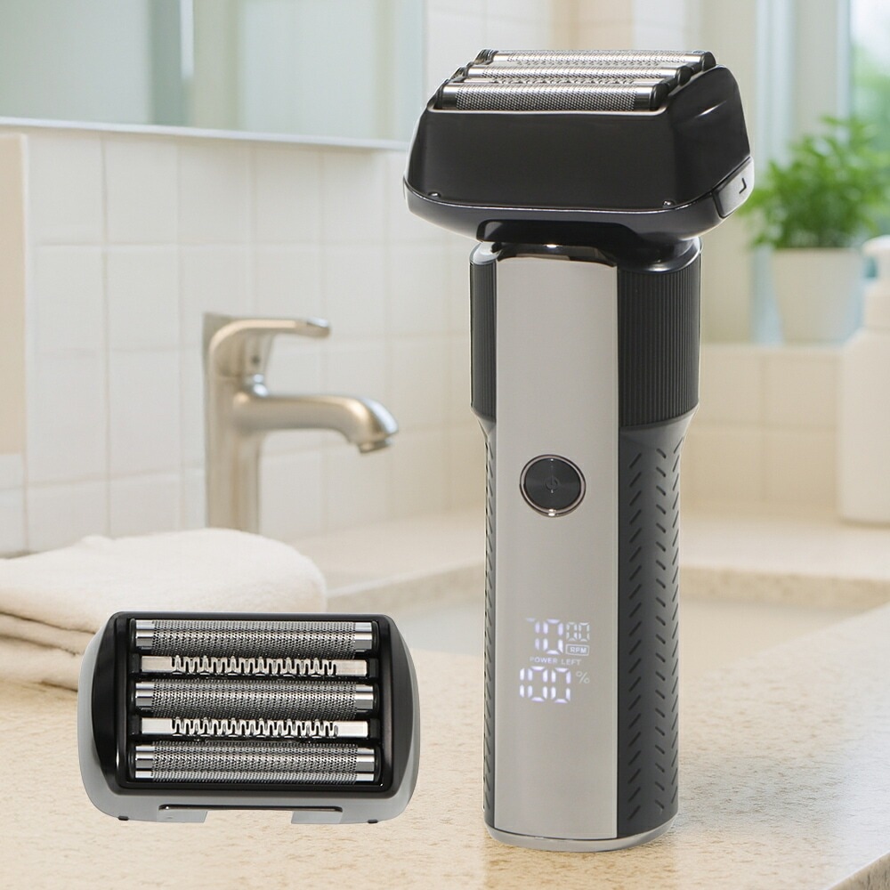 ターボ付き5枚刃シェーバーDX 替刃付き 電気カミソリ 男性 髭剃り メンズシェーバー　ヒゲ剃り