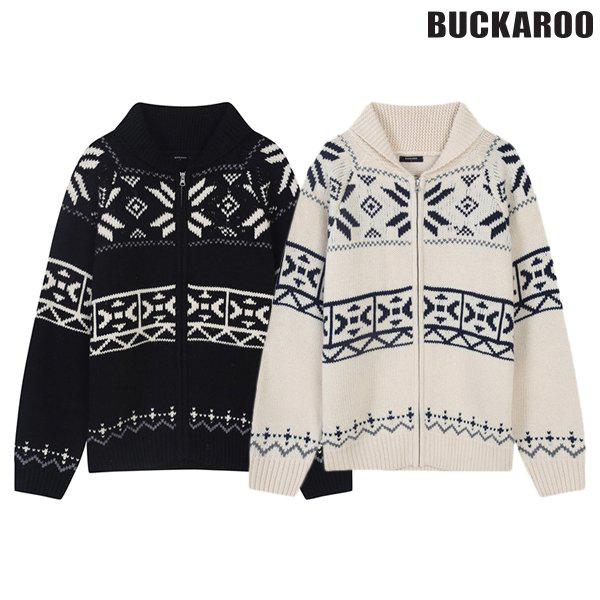 [驪州店] 女性カウチンパターンニットカーディガン(B244KC850P)