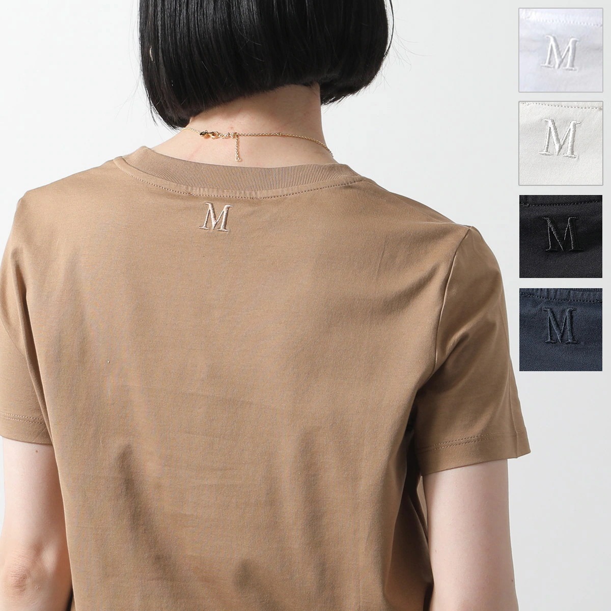S MAX MARA エス マックスマーラ Tシャツ RENO リノ レディース 半袖 カットソー コットン クルーネック ロゴ 刺繍 カラー5色 13,257円