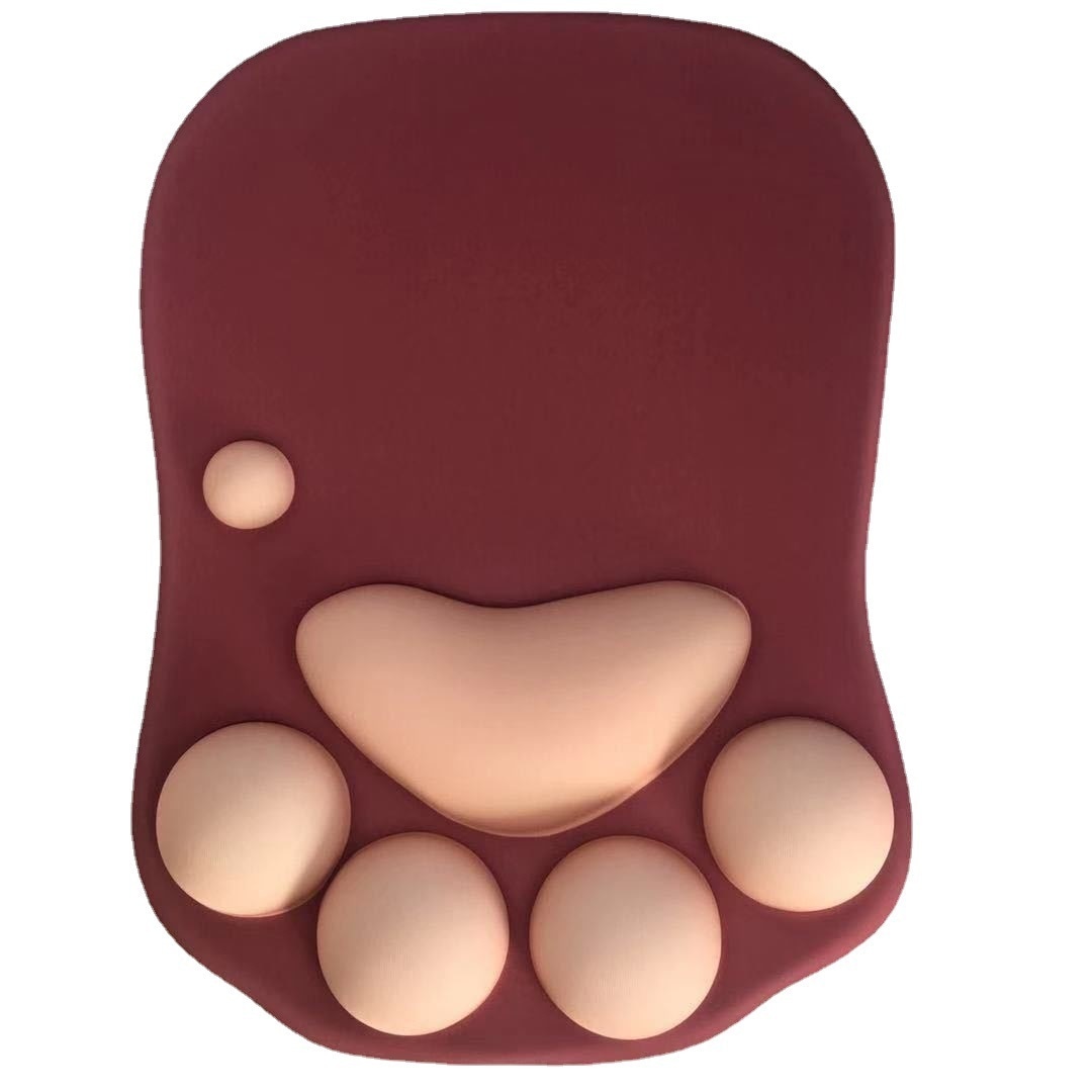 手首マウスパッドかわいい猫の爪手首パッドオフィスゲーム大型キーボードパッドシリコン滑り止めハンドピロー