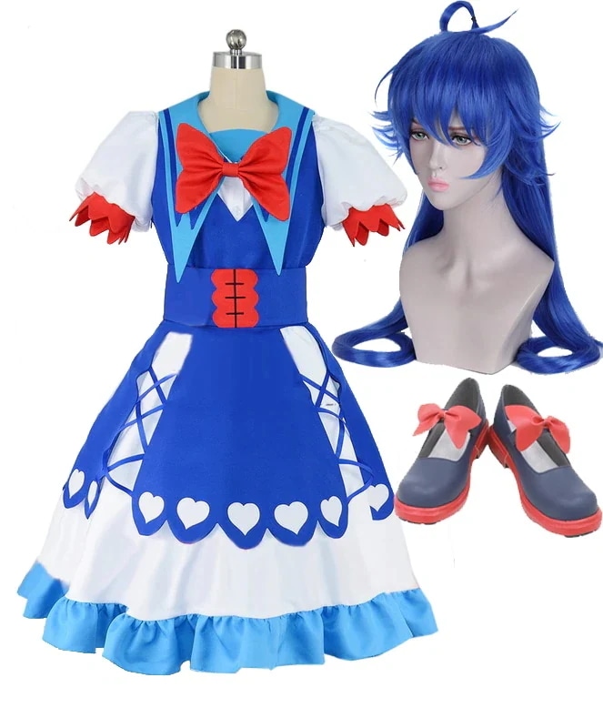 wusuobic[迅速な出荷]入間くん いるみちゃん コスプレ衣装 ワンピース 髪飾り付 ウィッグ 靴 追加可能 変装 クリスマス アニメ イベント パーティ コスチューム変装 衣装