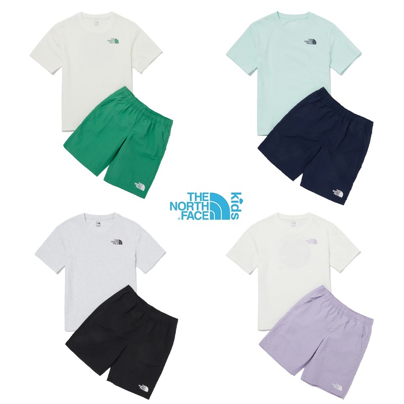 KS GREEN EARTH EX CREW SET NT7UQ30 アップ 上下 半袖 Tシャツ T-SHIRTS ハーフパンツ 半ズボン キッズ コットン 綿 ナイロン　クルーネック 丸襟