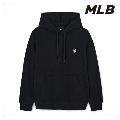 MLB公式正規品 フードトレーナー Basic Small Logo Oversized Fit Hoodie NY (Black)