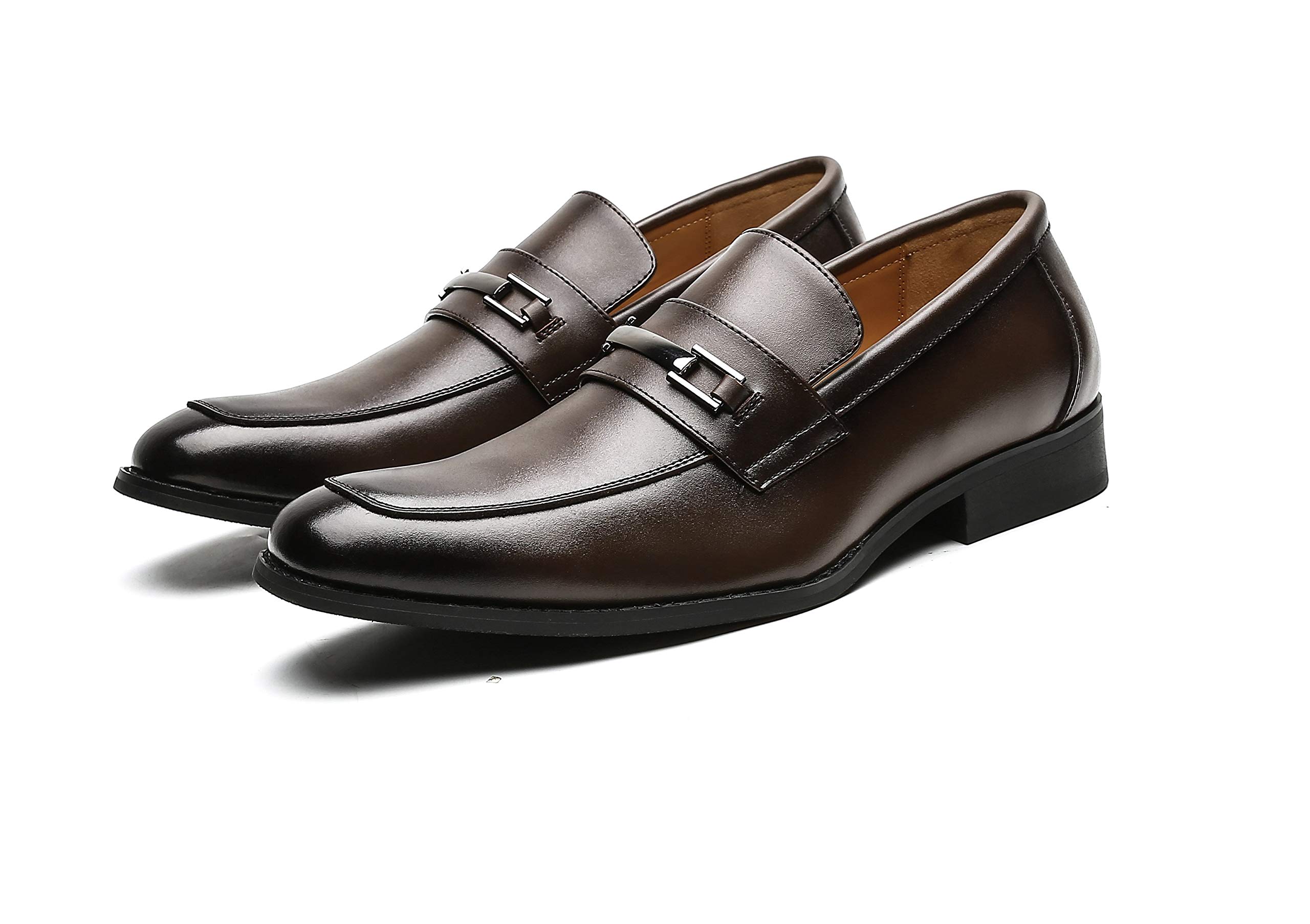 [ジョー マリノ] 本革 メンズ ビジネスシューズ 紳士靴 ドレスシューズ メンズ ローファー スリッポン 防滑 7773
