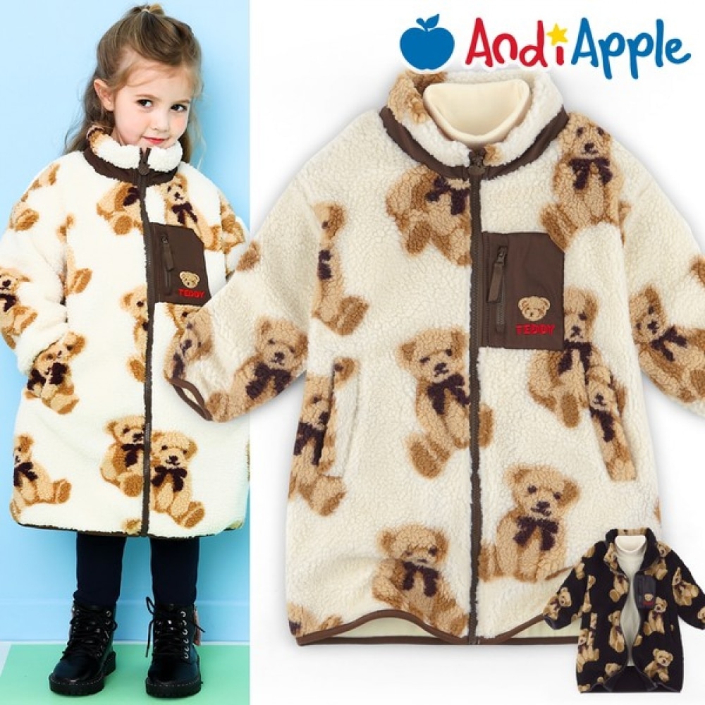 (アンディアップル) かわいいくまのプーさんタンブリングロングコート