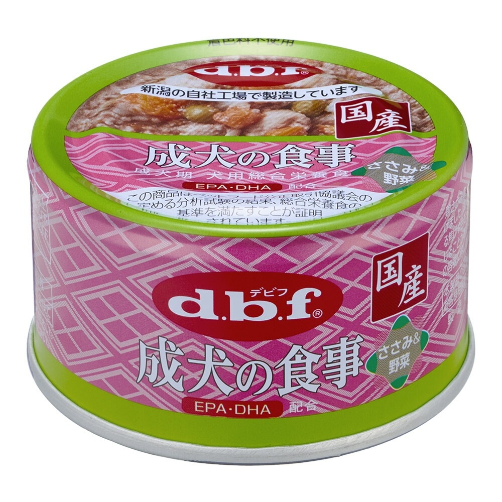 （まとめ買い）デビフペット 成犬の食事 ささみ＆野菜 85g 犬用フード [x24]