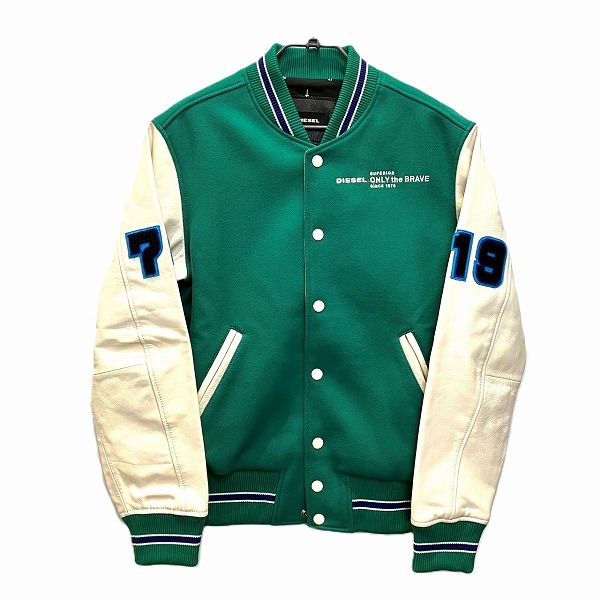ディーゼル グリーン系 Sサイズ スタジャン アパレル ジャケット アウター メンズ【中古】