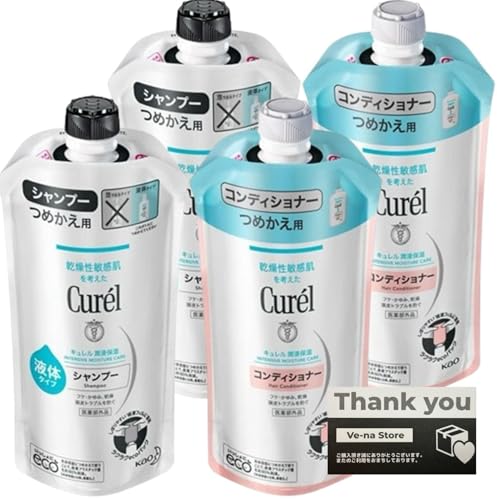 シャンプー コンディショナー セット つめかえ 340ml×2+340ml×2 無香料 オリジナルThank you カード
