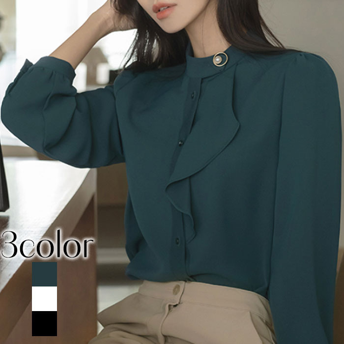 ブラウス レディース フォーマル 長袖 パール装飾 結婚式 記念日 4,963円