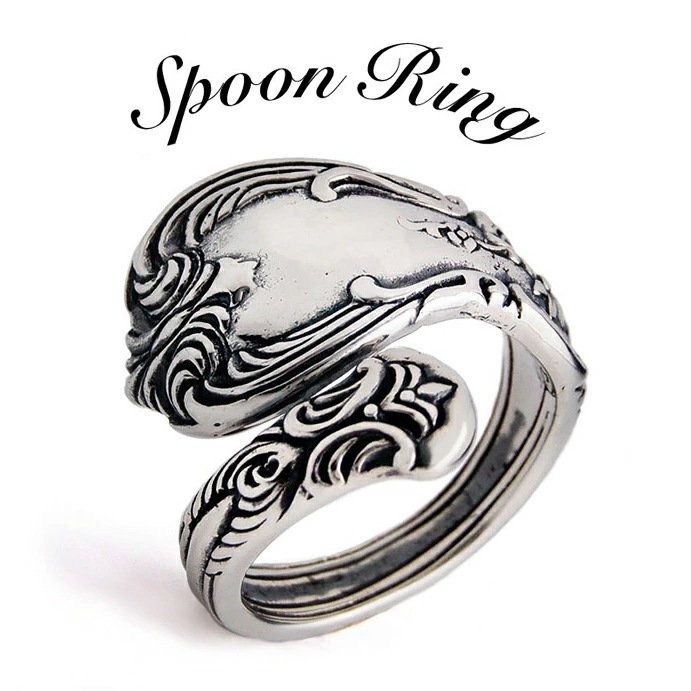 送料無料！ シルバーアクセサリー メンズ メンズ リング r0801 誓いの約束を表す指輪スプーンリ