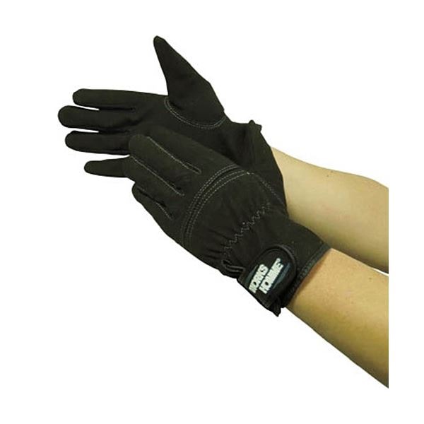 （まとめ）ユニワールド WORKS HOMME 人工皮革手袋 メッシュ LL 1双[x5]