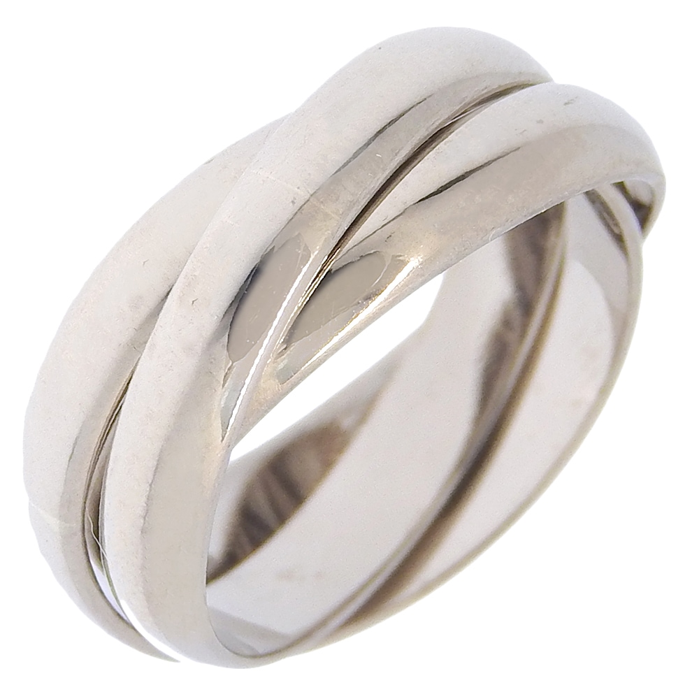 トリニティ リング・指輪 K18ホワイトゴールド 9号 約7.3g レディース 中古品 A+ランク 138,000円